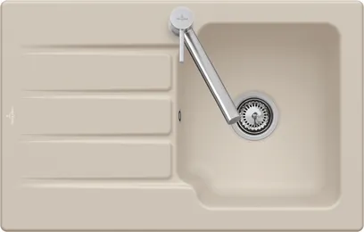 Bild von VILLEROY BOCH Architectura 45 Einbauspüle, inklusive Ablaufgarnitur mit Excenterbetätigung, aus Keramik, 800 x 510 mm, Almond CeramicPlus #334002AM