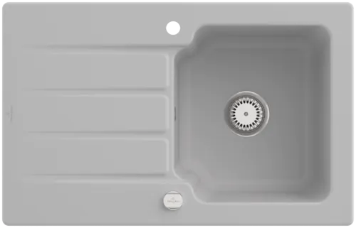 Bild von VILLEROY BOCH Architectura 45 Einbauspüle, inklusive Ablaufgarnitur mit Excenterbetätigung, aus Keramik, 800 x 510 mm, Steam CeramicPlus #334002SM