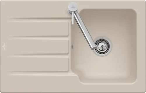 Obrázek VILLEROY BOCH Architectura 45 Built-in sink, included Waste system hand-operated, of Ceramic, 800 x 510 mm, Almond CeramicPlus #334001AM