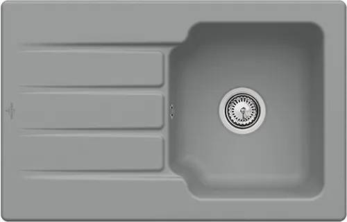 Bild von VILLEROY BOCH Architectura 45 Einbauspüle, inklusive Ablaufgarnitur mit Handbetätigung, aus Keramik, 800 x 510 mm, Stone CeramicPlus #334001SL