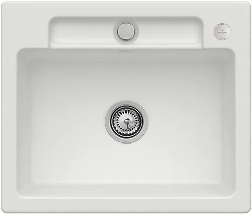 Bild von VILLEROY BOCH Siluet 60 S Einbauspüle, inklusive Ablaufgarnitur mit Excenterbetätigung, aus TitanCeram, 600 x 510 mm, Steam CeramicPlus #334602SM