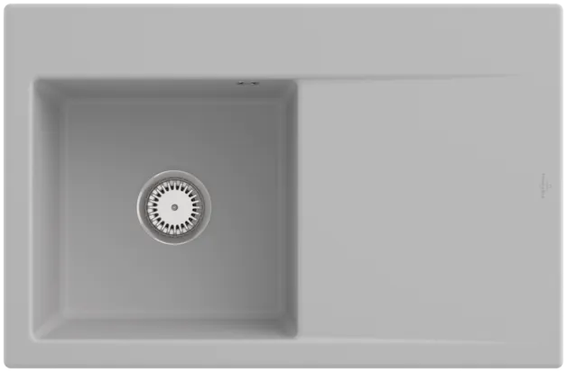 Bild von VILLEROY BOCH Subway Style 45 Einbauspüle, inklusive Ablaufgarnitur mit Handbetätigung, aus Keramik, 780 x 510 mm, Steam CeramicPlus #334801SM