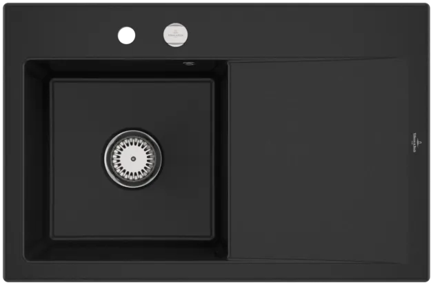 Obrázek VILLEROY BOCH Subway Style 45 Built-in sink, included Waste system pop-up, of Ceramic, 780 x 510 mm, Chromit CeramicPlus #334802J0