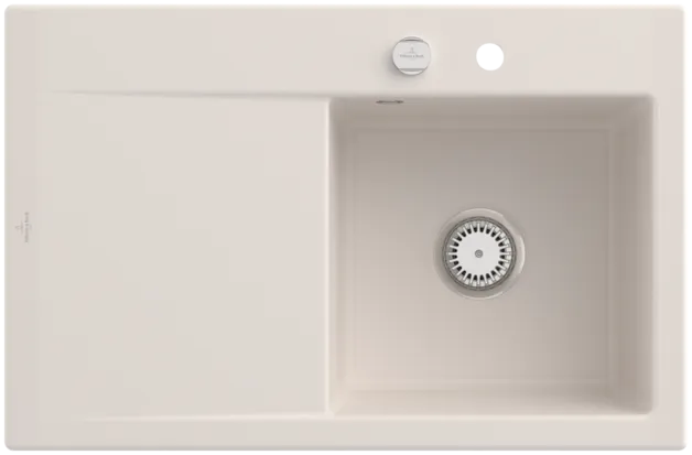 Obrázek VILLEROY BOCH Subway Style 45 Built-in sink, included Waste system pop-up, of Ceramic, 780 x 510 mm, Crema CeramicPlus #334702KR