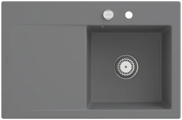Obrázek VILLEROY BOCH Subway Style 45 Built-in sink, included Waste system pop-up, of Ceramic, 780 x 510 mm, Stone CeramicPlus #334702SL