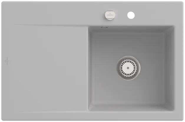 Obrázek VILLEROY BOCH Subway Style 45 Built-in sink, included Waste system pop-up, of Ceramic, 780 x 510 mm, Steam CeramicPlus #334702SM
