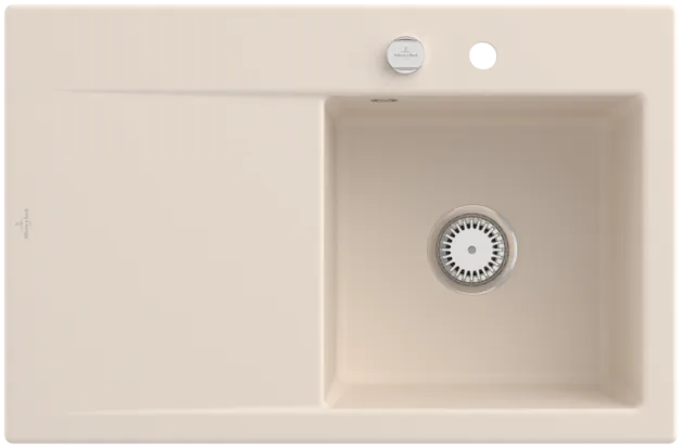 Obrázek VILLEROY BOCH Subway Style 45 Built-in sink, included Waste system pop-up, of Ceramic, 780 x 510 mm, Ivory CeramicPlus #334702FU