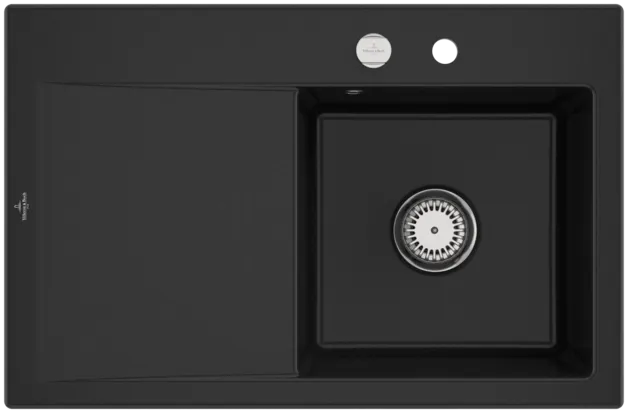 Obrázek VILLEROY BOCH Subway Style 45 Built-in sink, included Waste system pop-up, of Ceramic, 780 x 510 mm, Chromit CeramicPlus #334702J0