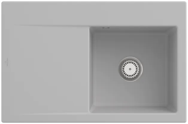 Bild von VILLEROY BOCH Subway Style 45 Einbauspüle, inklusive Ablaufgarnitur mit Handbetätigung, aus Keramik, 780 x 510 mm, Steam CeramicPlus #334701SM
