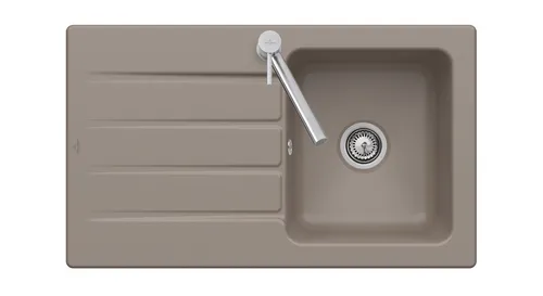 Bild von VILLEROY BOCH Architectura 50 Einbauspüle, inklusive Ablaufgarnitur mit Handbetätigung, aus Keramik, 860 x 510 mm, Timber CeramicPlus #335001TR