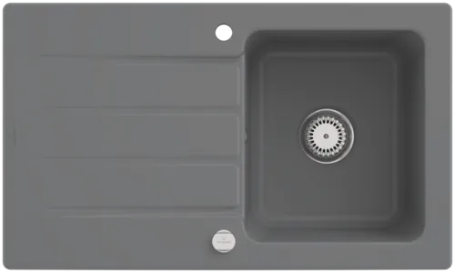 Bild von VILLEROY BOCH Architectura 50 Einbauspüle, inklusive Ablaufgarnitur mit Excenterbetätigung, aus Keramik, 860 x 510 mm, Stone CeramicPlus #335002SL