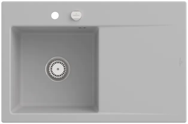 Obrázek VILLEROY BOCH Subway Style 45 Built-in sink, included Waste system pop-up, of Ceramic, 780 x 510 mm, Steam CeramicPlus #334802SM