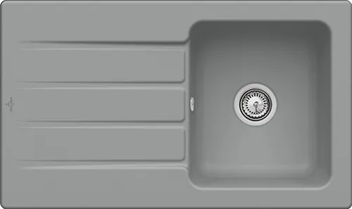 Bild von VILLEROY BOCH Architectura 50 Einbauspüle, inklusive Ablaufgarnitur mit Handbetätigung, aus Keramik, 860 x 510 mm, Stone CeramicPlus #335001SL