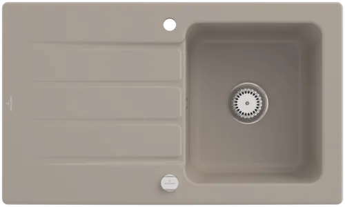 Bild von VILLEROY BOCH Architectura 50 Einbauspüle, inklusive Ablaufgarnitur mit Excenterbetätigung, aus Keramik, 860 x 510 mm, Almond CeramicPlus #335002AM