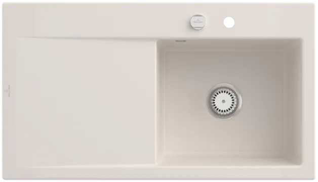 Obrázek VILLEROY BOCH Subway Style 50 Built-in sink, included Waste system pop-up, of Ceramic, 900 x 510 mm, Crema CeramicPlus #335102KR