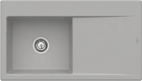 Obrázek VILLEROY BOCH Subway Style 50 Flat Flush-mounted sink, included Waste system hand-operated, of Ceramic, 880 x 490 mm, Fossil CeramicPlus #33521FKD