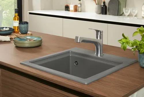 Obrázek VILLEROY BOCH Junis Shower Kitchen tap, of Stainless steel, Solid stainless steel #928100LC