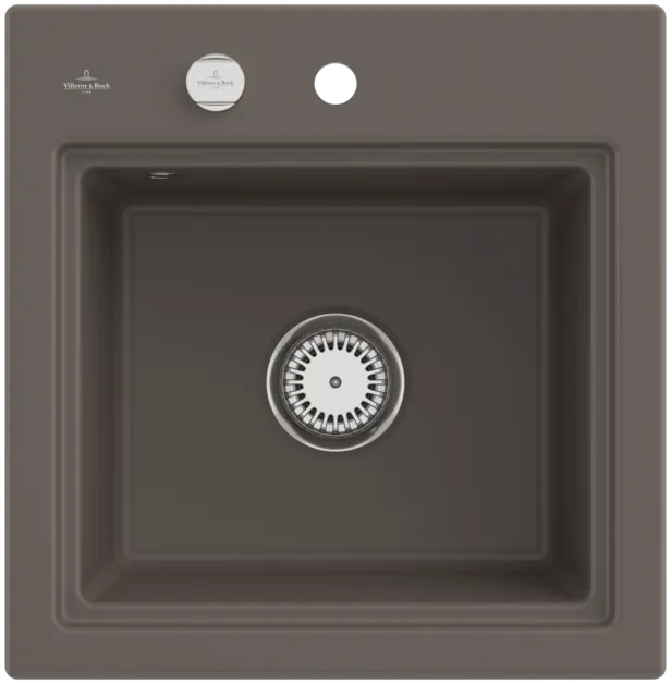 Obrázek VILLEROY BOCH Subway Style 50 S Built-in sink, included Waste system pop-up, Draining rack, of Ceramic, 500 x 510 mm, Timber CeramicPlus #335502TR