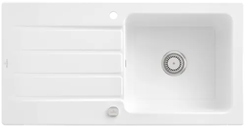 Bild von VILLEROY BOCH Architectura 60 Einbauspüle, inklusive Ablaufgarnitur mit Excenterbetätigung, aus Keramik, 1000 x 510 mm, Snow White CeramicPlus #336002KG