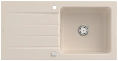 Bild von VILLEROY BOCH Architectura 60 Einbauspüle, inklusive Ablaufgarnitur mit Excenterbetätigung, aus Keramik, 1000 x 510 mm, Ivory CeramicPlus #336002FU