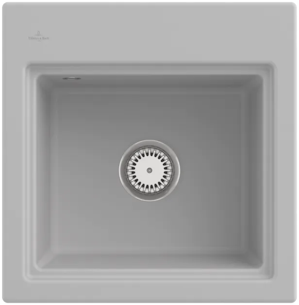 Obrázek VILLEROY BOCH Subway Style 50 S Built-in sink, included Waste system hand-operated, Draining rack, of Ceramic, 500 x 510 mm, Steam CeramicPlus #335A01SM