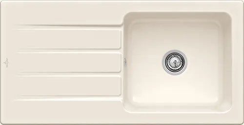 Bild von VILLEROY BOCH Architectura 60 Einbauspüle, inklusive Ablaufgarnitur mit Handbetätigung, aus Keramik, 1000 x 510 mm, Crema CeramicPlus #336001KR