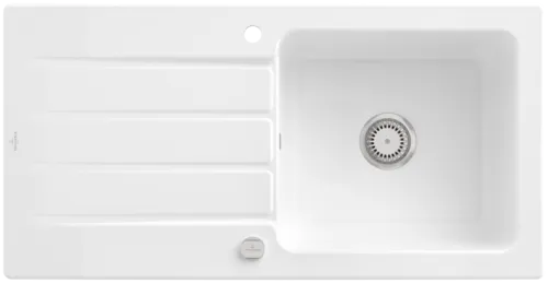 Bild von VILLEROY BOCH Architectura 60 Einbauspüle, inklusive Ablaufgarnitur mit Excenterbetätigung, aus Keramik, 1000 x 510 mm, Weiß Alpin CeramicPlus #336002R1