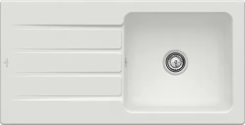 Bild von VILLEROY BOCH Architectura 60 Einbauspüle, inklusive Ablaufgarnitur mit Handbetätigung, aus Keramik, 1000 x 510 mm, Steam CeramicPlus #336001SM