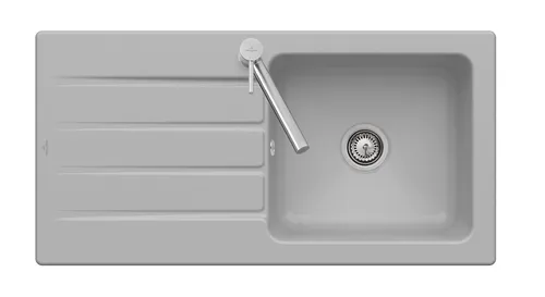 Bild von VILLEROY BOCH Architectura 60 Einbauspüle, inklusive Ablaufgarnitur mit Handbetätigung, aus Keramik, 1000 x 510 mm, Fossil CeramicPlus #336001KD