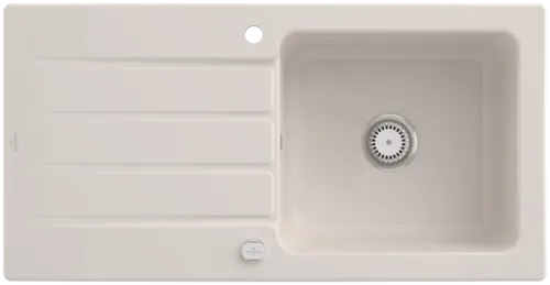 Bild von VILLEROY BOCH Architectura 60 Einbauspüle, inklusive Ablaufgarnitur mit Excenterbetätigung, aus Keramik, 1000 x 510 mm, Crema CeramicPlus #336002KR