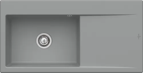 Bild von VILLEROY BOCH Subway Style 60 Einbauspüle, inklusive Ablaufgarnitur mit Handbetätigung, aus Keramik, 1000 x 510 mm, Stone CeramicPlus #336201SL