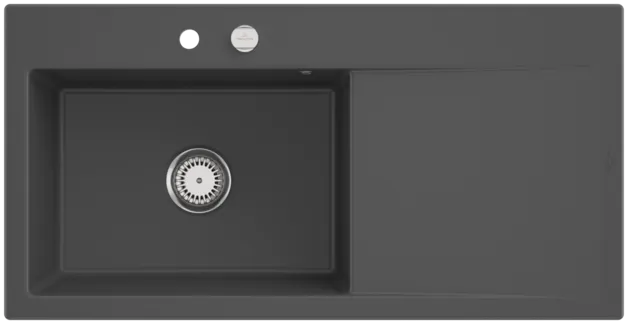 Obrázek VILLEROY BOCH Subway Style 60 Built-in sink, included Waste system pop-up, of Ceramic, 1000 x 510 mm, Graphite CeramicPlus #336202I4