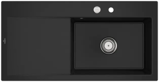Bild von VILLEROY BOCH Subway Style 60 Einbauspüle, inklusive Ablaufgarnitur mit Excenterbetätigung, aus Keramik, 1000 x 510 mm, Chromite CeramicPlus #336102J0