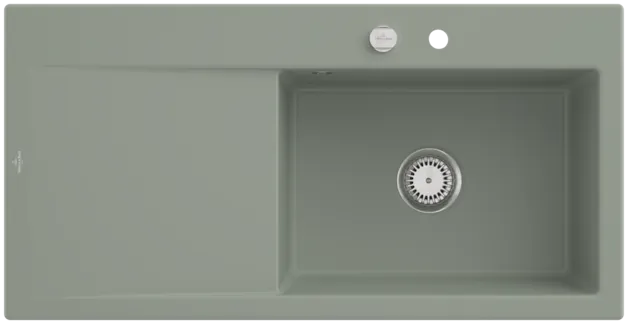 Obrázek VILLEROY BOCH Subway Style 60 Built-in sink, included Waste system pop-up, of Ceramic, 1000 x 510 mm, Morning Green CeramicPlus #336102R8