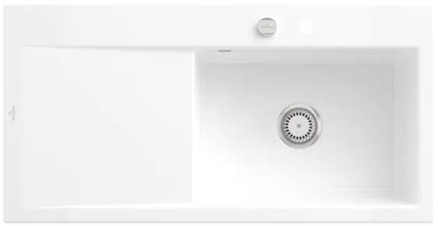 Obrázek VILLEROY BOCH Subway Style 60 Built-in sink, included Waste system pop-up, of Ceramic, 1000 x 510 mm, White Alpin CeramicPlus #336102R1