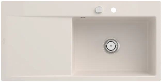 Obrázek VILLEROY BOCH Subway Style 60 Flat Flush-mounted sink, included Waste system pop-up, of Ceramic, 980 x 490 mm, Crema CeramicPlus #33612FKR