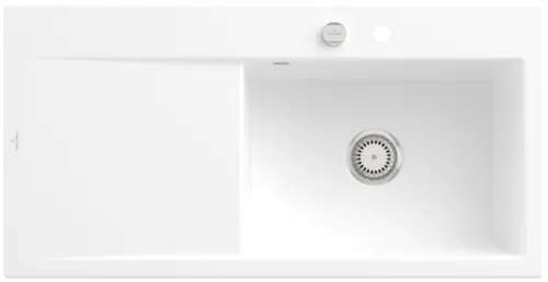 Obrázek VILLEROY BOCH Subway Style 60 Built-in sink, included Waste system pop-up, of Ceramic, 1000 x 510 mm, Stone White CeramicPlus #336102RW