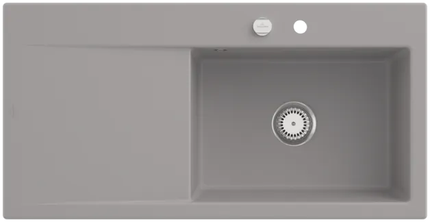 Bild von VILLEROY BOCH Subway Style 60 Einbauspüle, inklusive Ablaufgarnitur mit Excenterbetätigung, aus Keramik, 1000 x 510 mm, Fossil CeramicPlus #336102KD