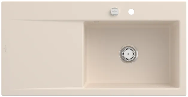 Obrázek VILLEROY BOCH Subway Style 60 Built-in sink, included Waste system pop-up, of Ceramic, 1000 x 510 mm, Ivory CeramicPlus #336102FU