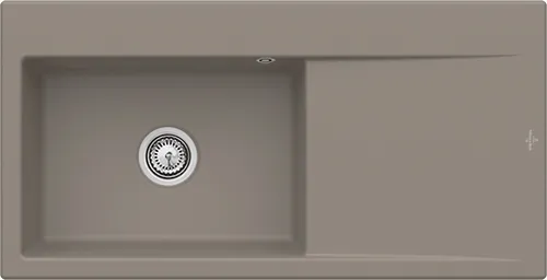 Bild von VILLEROY BOCH Subway Style 60 Einbauspüle, inklusive Ablaufgarnitur mit Handbetätigung, aus Keramik, 1000 x 510 mm, Timber CeramicPlus #336201TR