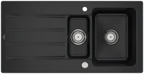 Obrázek VILLEROY BOCH Architectura 60 XR Built-in sink, included Waste system pop-up, of Ceramic, 1000 x 510 mm, Pure Black #336502R7