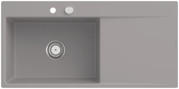 Obrázek VILLEROY BOCH Subway Style 60 Flat Flush-mounted sink, included Waste system pop-up, of Ceramic, 980 x 490 mm, Fossil CeramicPlus #33622FKD