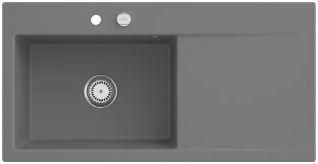 Obrázek VILLEROY BOCH Subway Style 60 Built-in sink, included Waste system pop-up, of Ceramic, 1000 x 510 mm, Stone CeramicPlus #336202SL