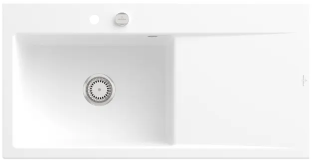 Obrázek VILLEROY BOCH Subway Style 60 Built-in sink, included Waste system pop-up, of Ceramic, 1000 x 510 mm, Stone White CeramicPlus #336202RW