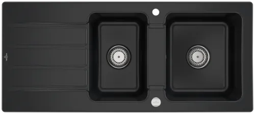 Picture of VILLEROY BOCH Architectura 80 Built-in sink, included Waste system pop-up, of Ceramic, 1160 x 510 mm, Ebony CeramicPlus #338002S5