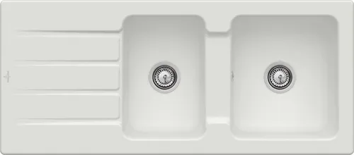Picture of VILLEROY BOCH Architectura 80 Built-in sink, included Waste system hand-operated, of Ceramic, 1160 x 510 mm, Steam CeramicPlus #338001SM