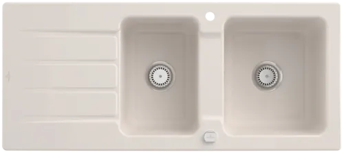 Picture of VILLEROY BOCH Architectura 80 Built-in sink, included Waste system pop-up, of Ceramic, 1160 x 510 mm, Crema CeramicPlus #338002KR