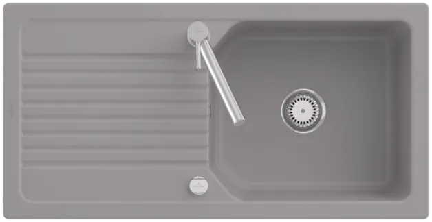 Obrázek VILLEROY BOCH Linara 60 Built-in sink, included Waste system pop-up, of TitanCeram, 1000 x 510 mm, Fossil CeramicPlus #338602KD
