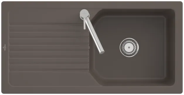 Obrázek VILLEROY BOCH Linara 60 Built-in sink, included Waste system hand-operated, of TitanCeram, 1000 x 510 mm, Timber CeramicPlus #338601TR