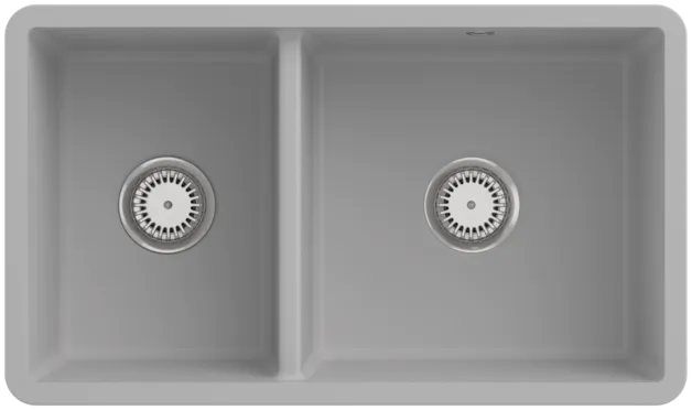 Bild von VILLEROY BOCH Subway 80 U Unterbauspüle, inklusive Ablaufgarnitur mit Excenterbetätigung, aus Keramik, 440 x 750 mm, Steam CeramicPlus #338802SM